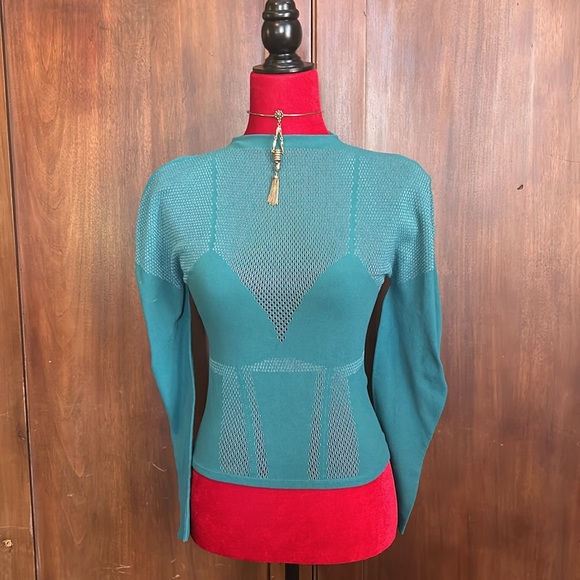 Fabletics Perforated Stylized Corset Top - Picture 2 of 7